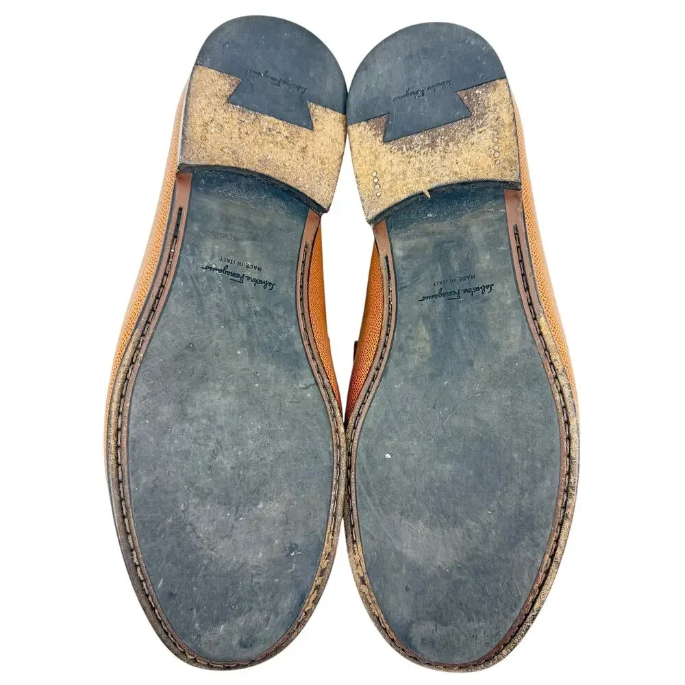 Salvatore Ferragamo Grandioso 2 Gancini Bit Leather Loafers Brown Size 12.5 EEE